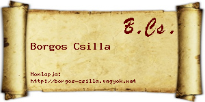 Borgos Csilla névjegykártya